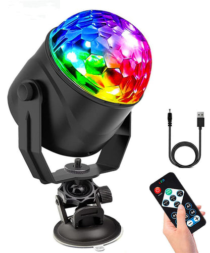 ✨ Colorful Rotating Magic Disco Ball Light