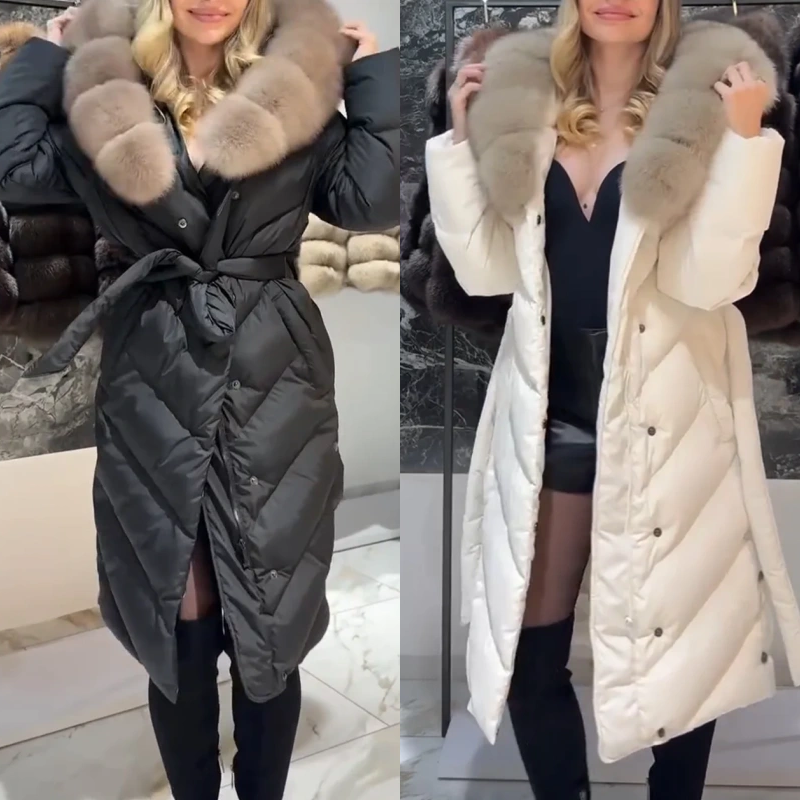 🔥New arrivals offer-Women's Elegant Casual Cotton Coat with Fur Collar