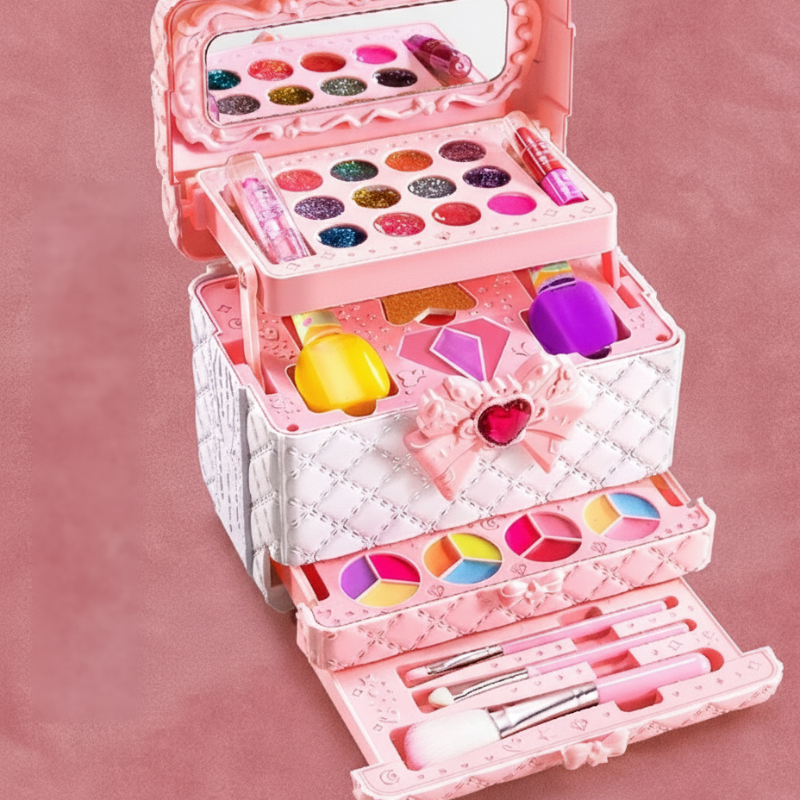 🔥Hot Sale Offers-Kids' Washable Makeup Kit with Case