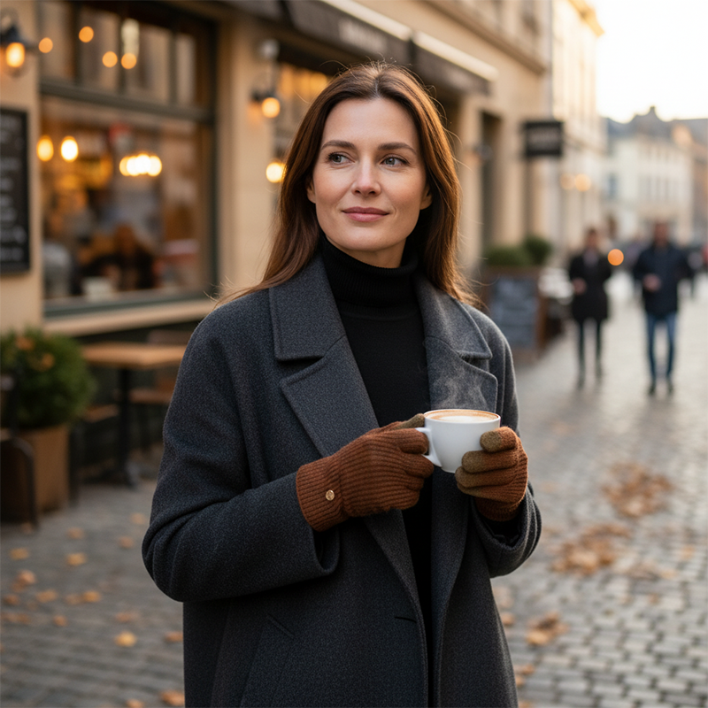 Warm & Stylish Color-Block Convertible Gloves