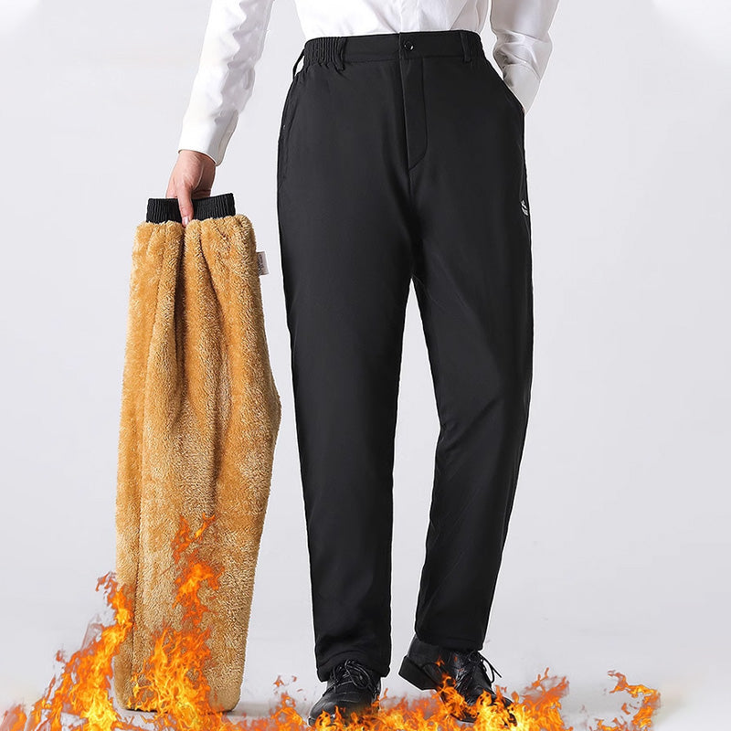 Fleece Thickened Straight Casual Men's Pants
