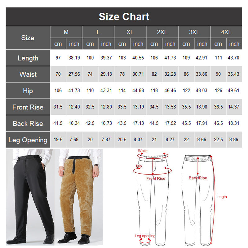 Fleece Thickened Straight Casual Men's Pants