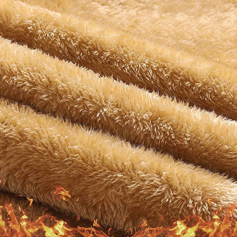 Fleece Thickened Straight Casual Men's Pants