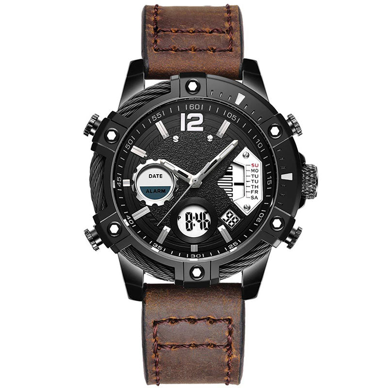 ⌚Multifunctional Dual Display 3ATM Waterproof Men's Quartz Sports Watch