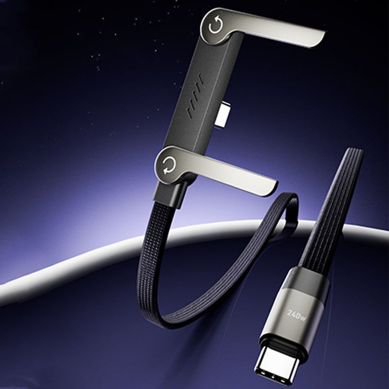 📢📢 50   %  OFF  !! ✨240W Fast Charging Cable with Adjustable Phone Stand