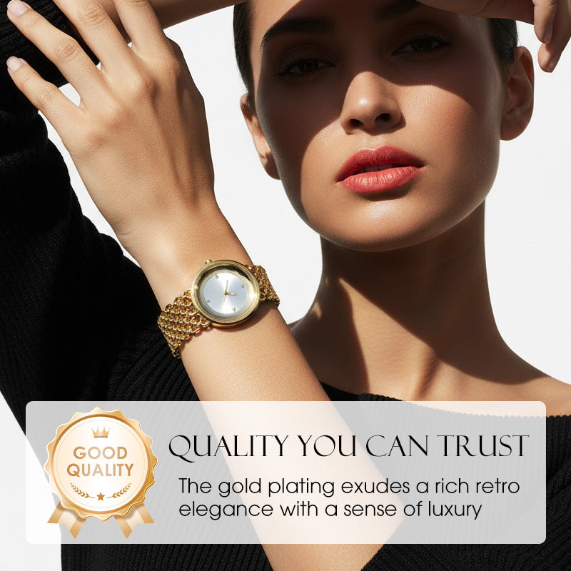 ⏳Time-Limited Special⏰Luxury Round Bracelet Watch Fashionable Women's Wristwatch