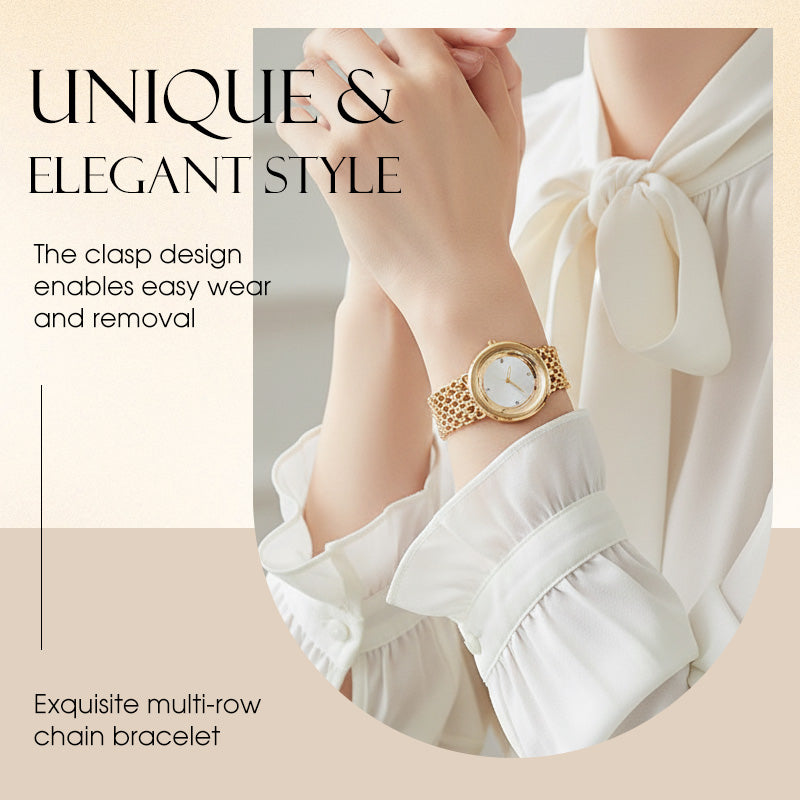 ⏳Time-Limited Special⏰Luxury Round Bracelet Watch Fashionable Women's Wristwatch