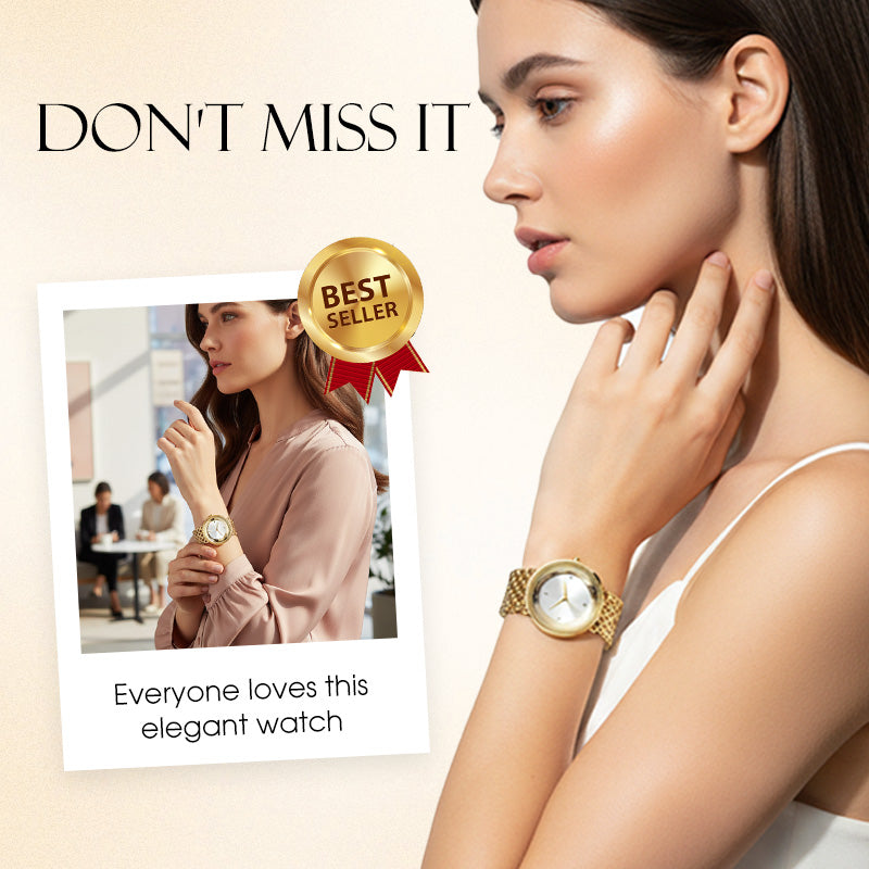 ⏳Time-Limited Special⏰Luxury Round Bracelet Watch Fashionable Women's Wristwatch