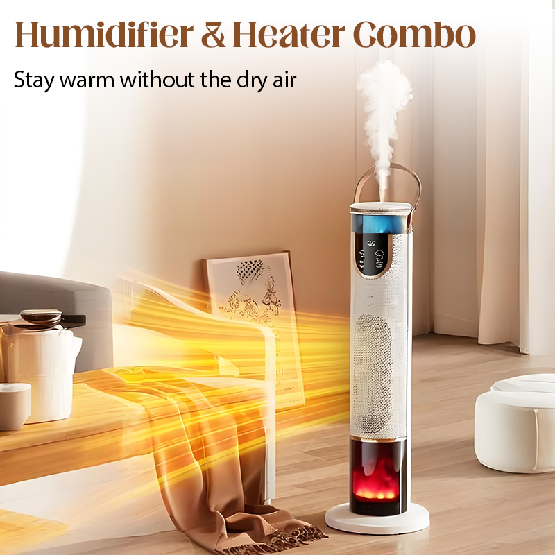 2000W Electric Space Heater with Humidifier & 3D Flame Effect
