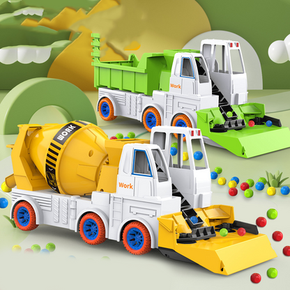 Interactive Construction Truck Toy with Colored Beads