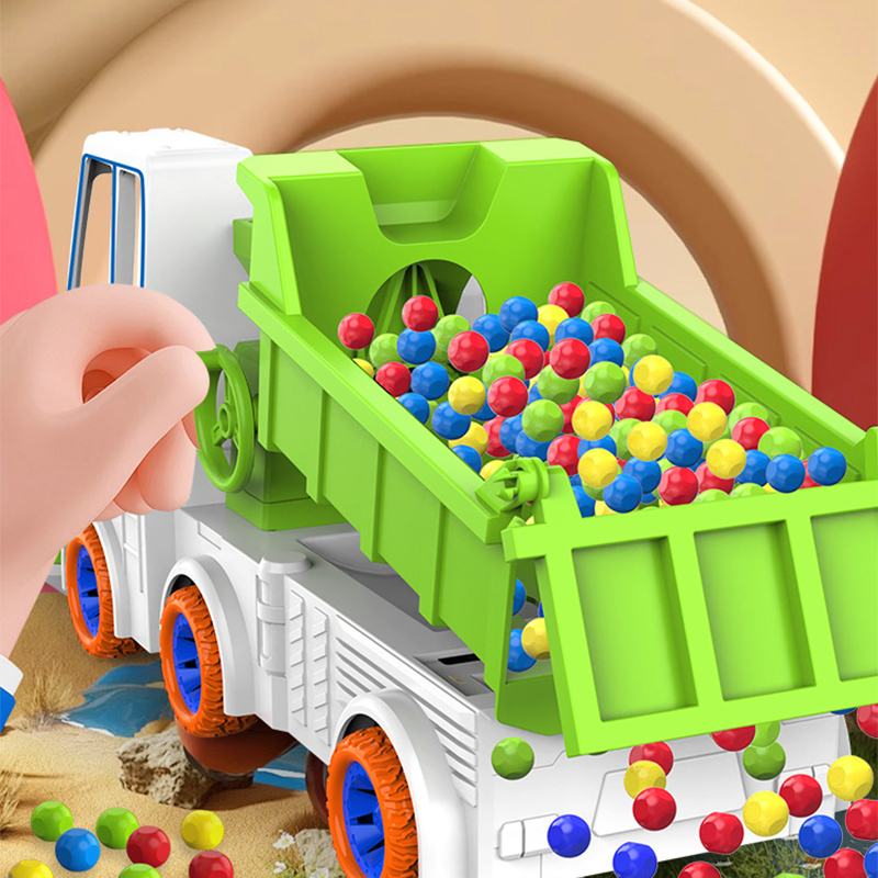 Interactive Construction Truck Toy with Colored Beads