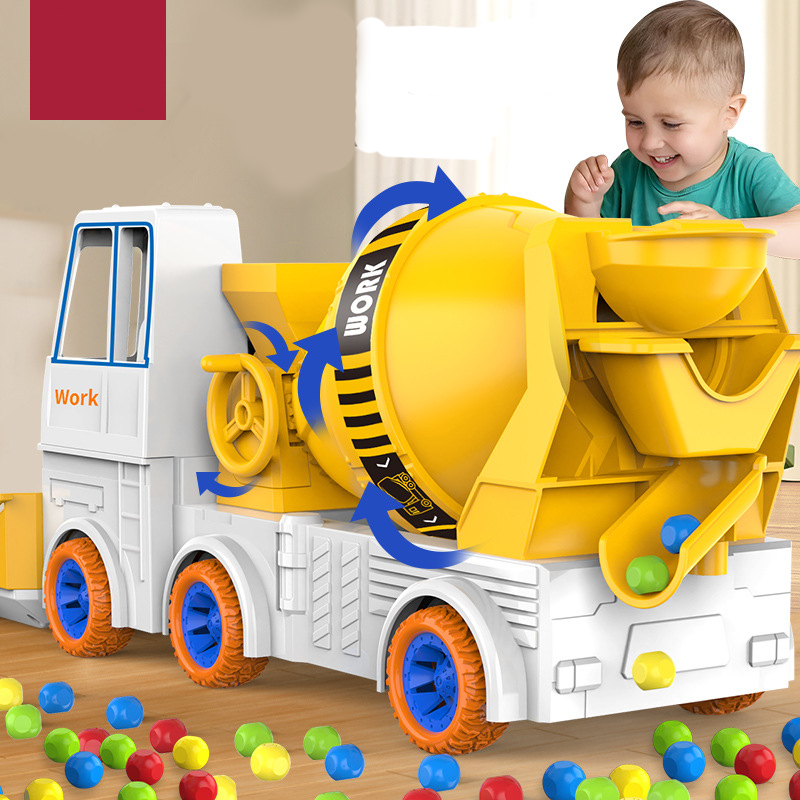 Interactive Construction Truck Toy with Colored Beads