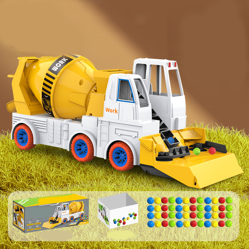 Interactive Construction Truck Toy with Colored Beads