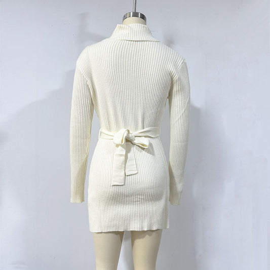 Women's Ribbed Knit Bodycon Sweater Dress