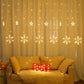 📢📢50 % OFF !!⏰⏰LED Snowflake Curtain String Lights
