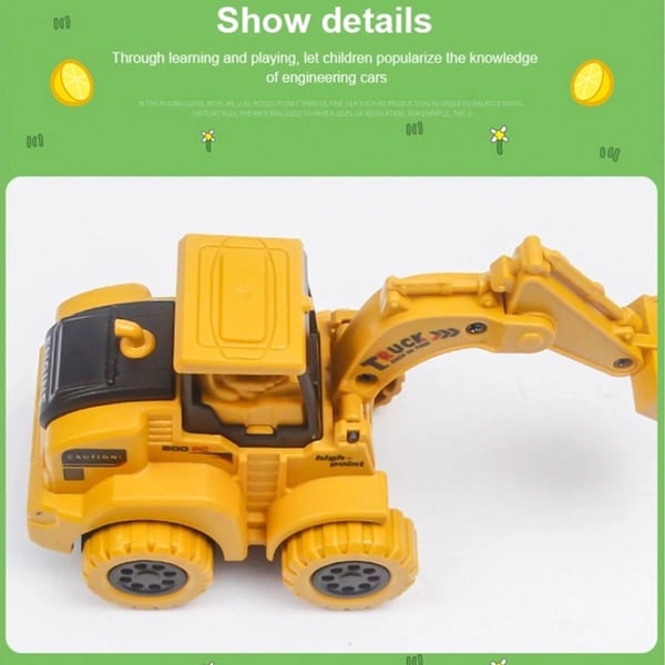 Push & Go Bulldozer Excavator Toy Car