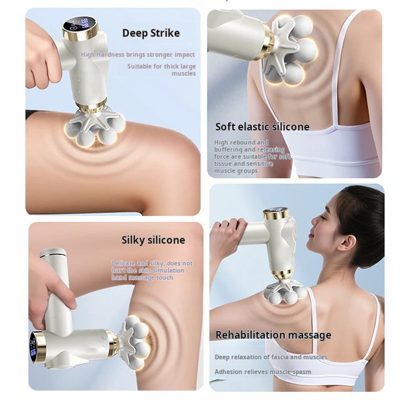 💆‍♂️ 50% OFF NOW! 🔥 Smart Deep Tissue Massage Gun - Multi-Head & Quiet, Perfect for Muscle Recovery and Relaxation ✨