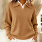 Women's Fashion Solid Color V-Neck Pullover