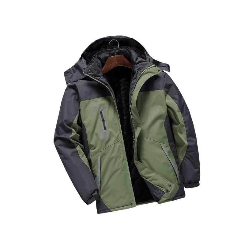 Storm-Resistant Men's Jacket with Detachable Hood