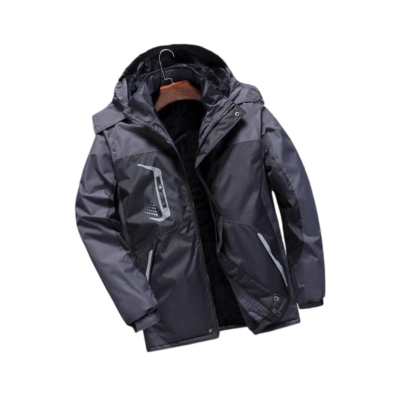 Storm-Resistant Men's Jacket with Detachable Hood