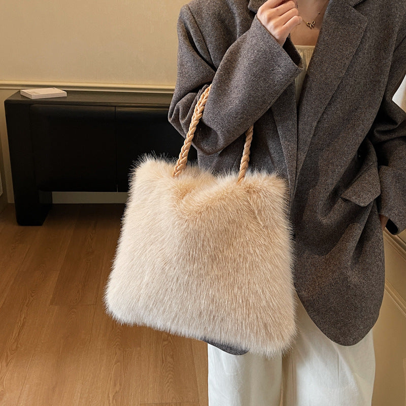 ✨New styles launched✨Soft & Stylish Everyday Fluffy Tote Bag