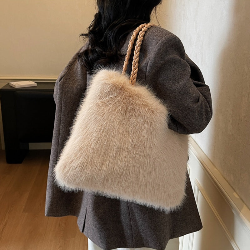 ✨New styles launched✨Soft & Stylish Everyday Fluffy Tote Bag