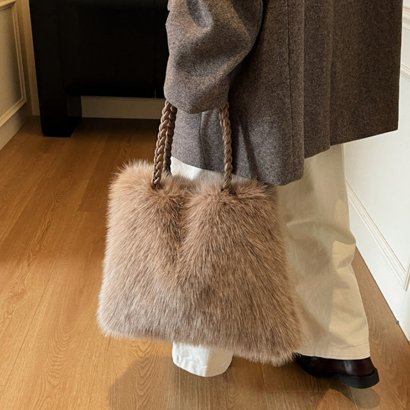 ✨New styles launched✨Soft & Stylish Everyday Fluffy Tote Bag