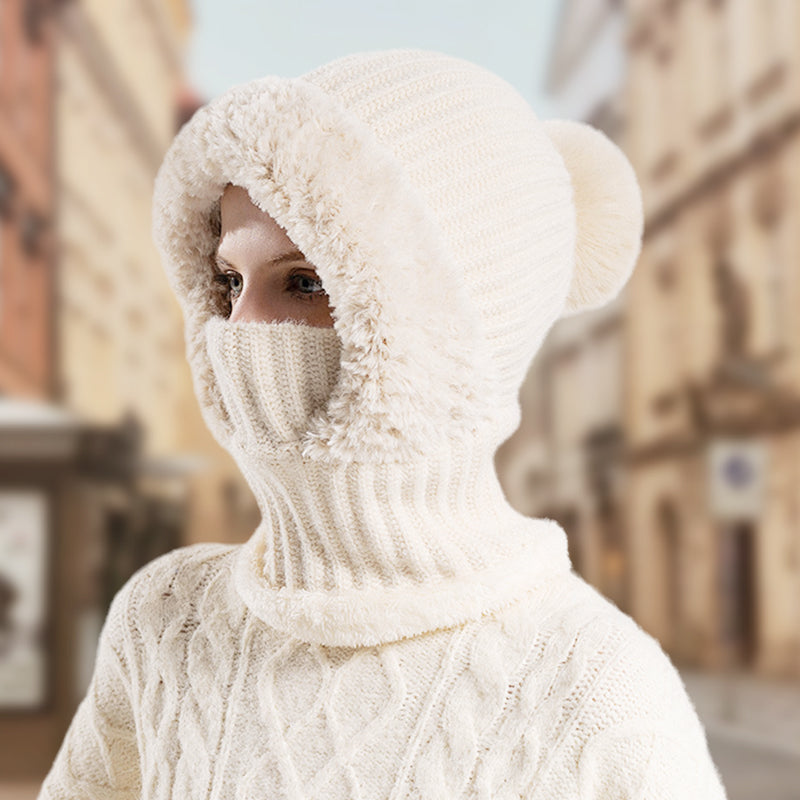 ⏳Limited-time 49% off⏰Women's Winter One-Piece Knitted Beanie Scarf Mask