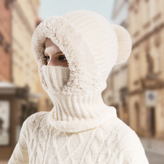 ⏳Limited-time 49% off⏰Women's Winter One-Piece Knitted Beanie Scarf Mask