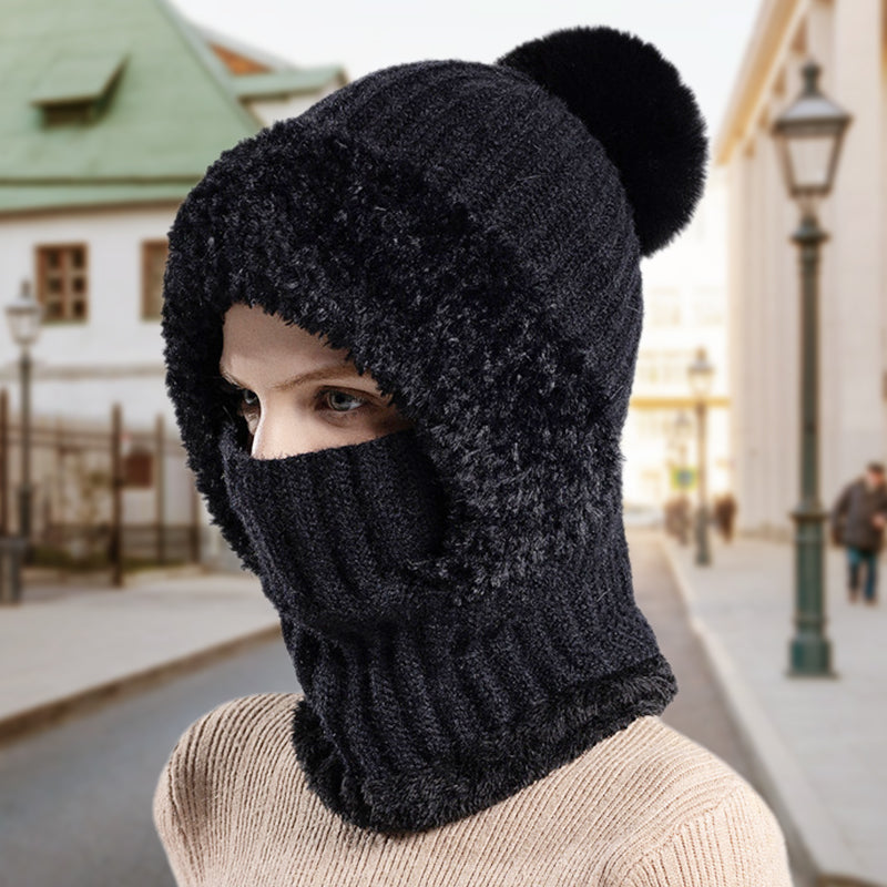 ⏳Limited-time 49% off⏰Women's Winter One-Piece Knitted Beanie Scarf Mask