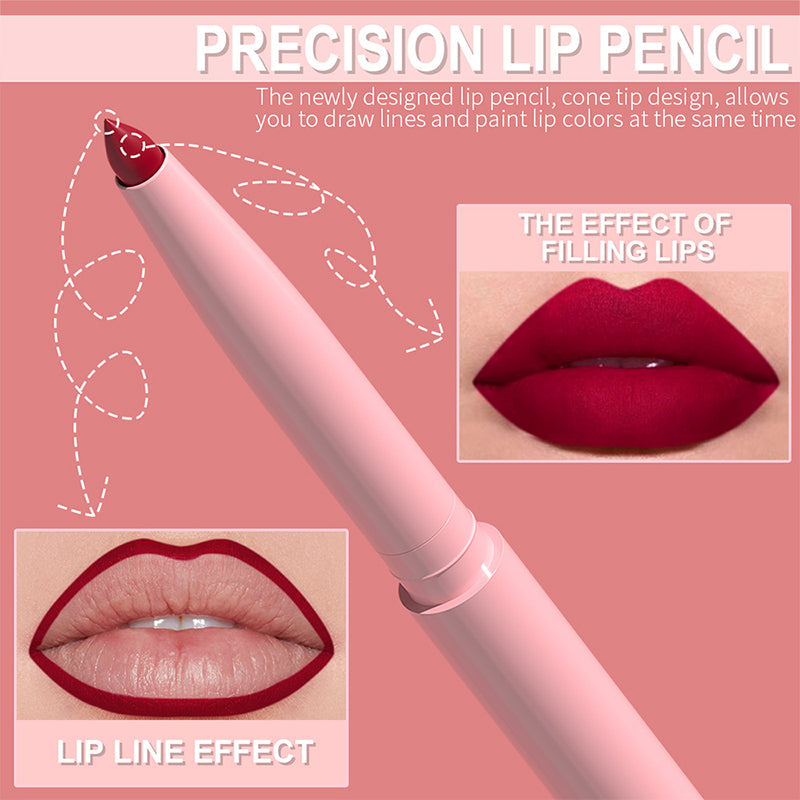 🔥Hot Sale Offers-6 Pack High-Pigment Matte Lip Liner Pencils