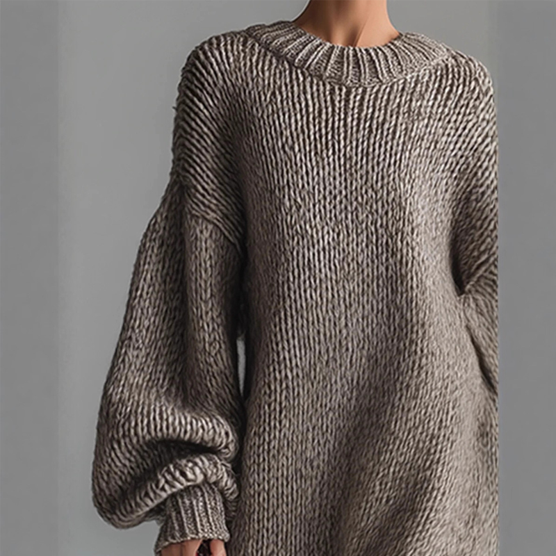 🔥New arrivals offer-Oversized Long Sleeve Knitted Maxi Sweater Dress