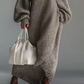 🔥New arrivals offer-Oversized Long Sleeve Knitted Maxi Sweater Dress