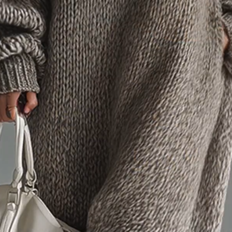 🔥New arrivals offer-Oversized Long Sleeve Knitted Maxi Sweater Dress