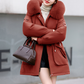 Women's Warm Coat with Detachable Liner & Faux Fur Hood