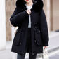 Women's Warm Coat with Detachable Liner & Faux Fur Hood