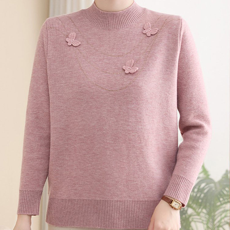 🔥Hot Sale Deals-Women's Elegant Plush-Lined Mock Neck Sweater