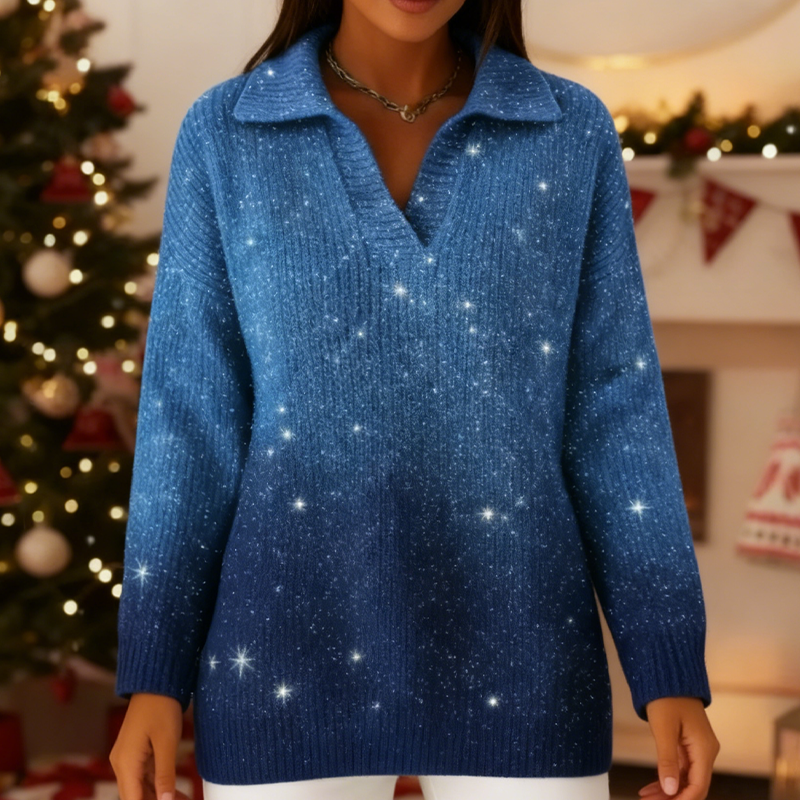 ⏳Time-Limited Special⏰ Women’s Sparkly Knit Long Sleeve Sweater