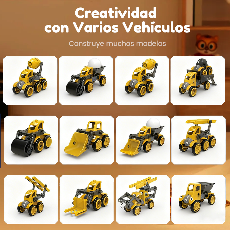 🎄 Magnetic Vehicle Building Set – The Ideal Christmas Gift for Little Builders 🚜
