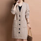 Women's Long V-Neck Knit Cardigan with Pockets