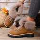 Women's Faux Fur Trim Ankle Boots