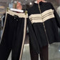 Women's Color-Block Striped Tracksuit Set