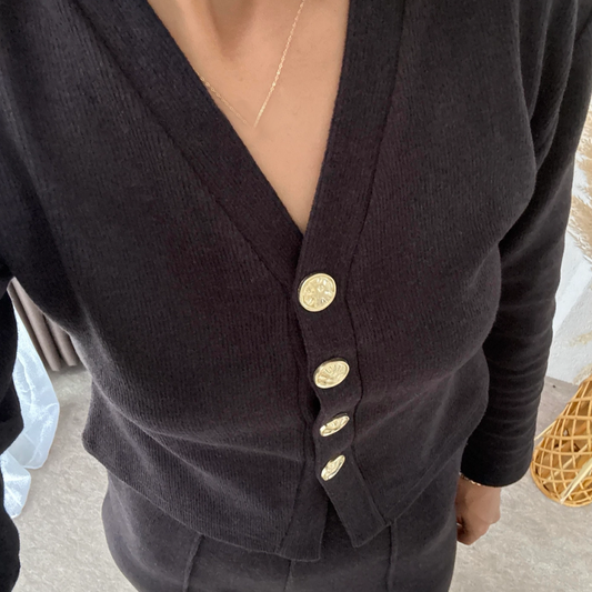 🧶 Women’s Casual Knitted Cardigan & Pants 2-Piece Set - Soft Stretchy Fabric for Daily Wear