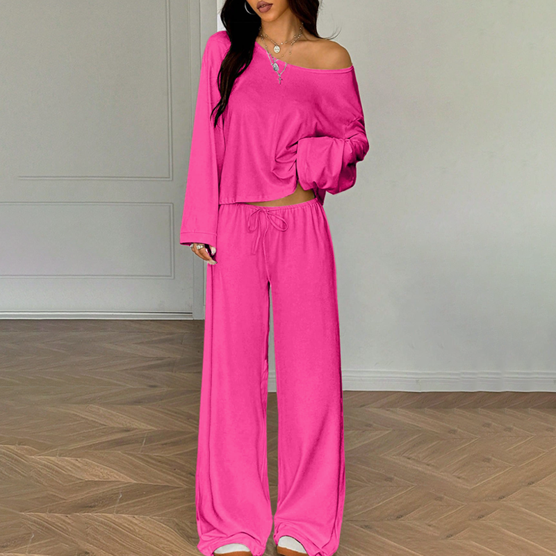 🔥New arrivals offer-Women's Off-Shoulder Top &  Pants 2-Piece Outfit