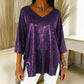 ✨New arrivals offer-Women’s Glitter V-Neck Loose Top