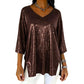 ✨New arrivals offer-Women’s Glitter V-Neck Loose Top