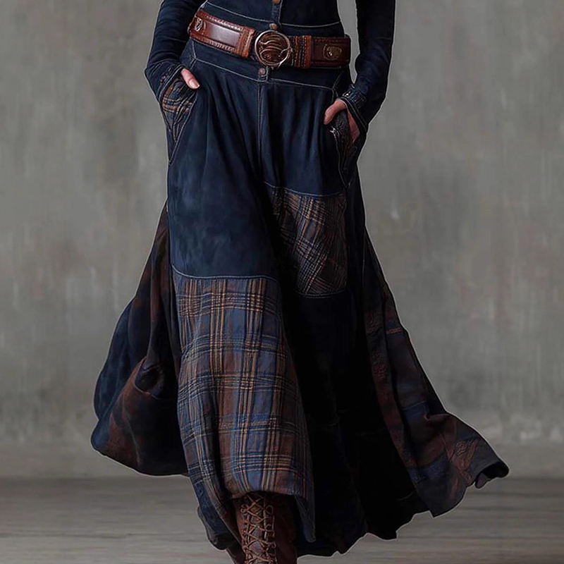 🔥Hot Sale Offers-Vintage Stand Collar Button-Down Swing Dress