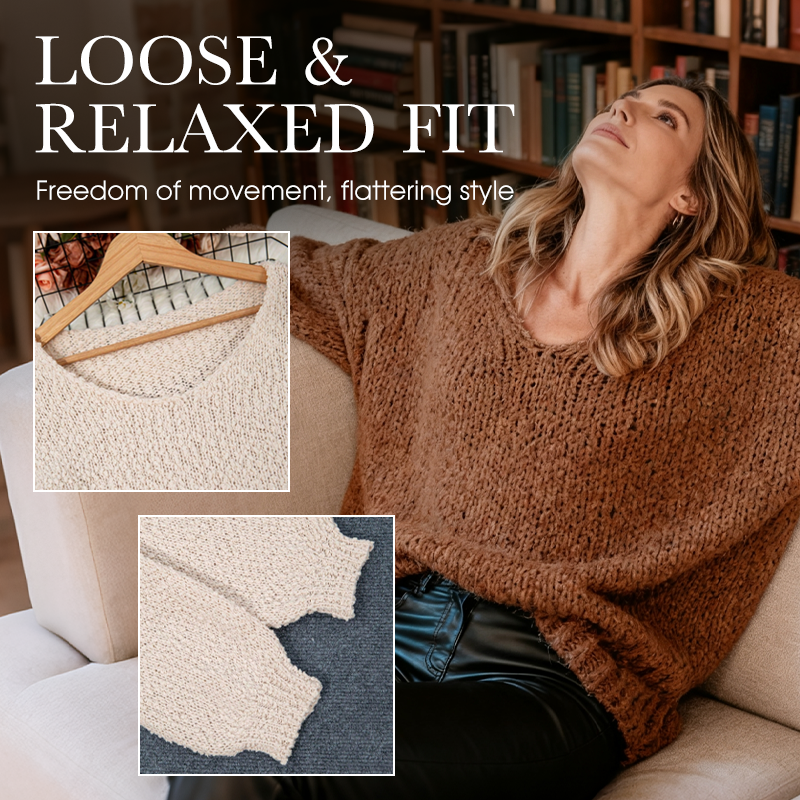 Women's Crewneck Loose Pullover Sweater