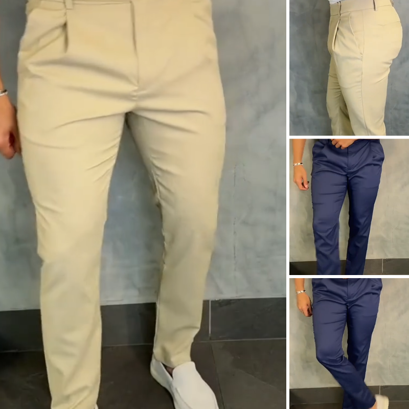 Men's Slim Fit Tapered Dress Trousers