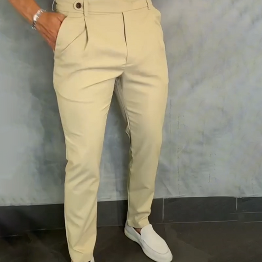Men's Slim Fit Tapered Dress Trousers
